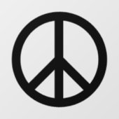 Friedenssymbol Anti-Schwarz Moderne Fensteraufkleber (Blatt)