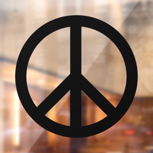 Friedenssymbol Anti-Schwarz Moderne Fensteraufkleber (Blatt 2)