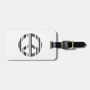 FRIEDENSSYMBOL-BARCODE Hippie-Barcode-Musterdesign Gepäckanhänger