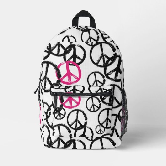 Friedenssymbol Bedruckter Rucksack (Vorderseite)