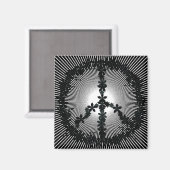 Friedenssymbol Blume Power Magnet (Vorderseite/Rückseite)