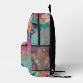 Friedenssymbol bunt  bedruckter rucksack (Rechts)
