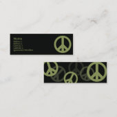 Friedenssymbol - dünn mini visitenkarte (Vorne/Hinten)