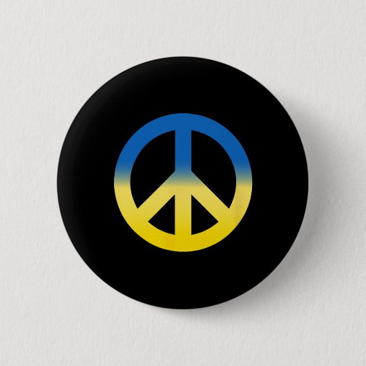 Friedenssymbol - Farben der ukrainischen Flagge mi Button (Vorderseite)