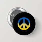 Friedenssymbol - Farben der ukrainischen Flagge mi Button (Vorne & Hinten)