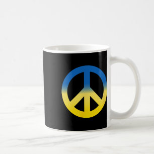 Friedenssymbol - Farben der ukrainischen Flagge mi Kaffeetasse
