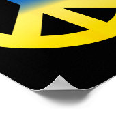 Friedenssymbol - Farben der ukrainischen Flagge mi Poster (Ecke)