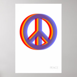 Friedenssymbol Feinkunst-Druck RGB-Farben, Modern Poster