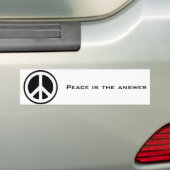 Friedenssymbol, Frieden ist- die Antwort Autoaufkleber (Auf Auto)