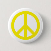 Friedenssymbol - Gelb Button (Vorderseite)