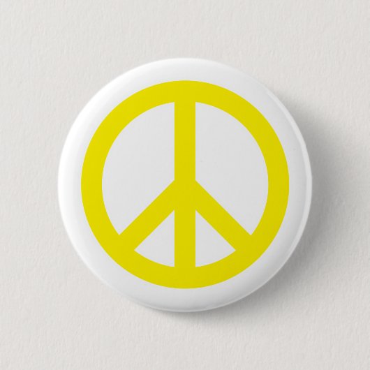 Friedenssymbol - Gelb Button (Vorderseite)