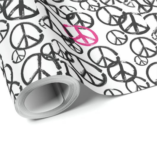 Friedenssymbol Geschenkpapier (Rolleneckpunkt)