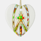 Friedenssymbol Glas gefärbt Keramik Ornament (Rechts)