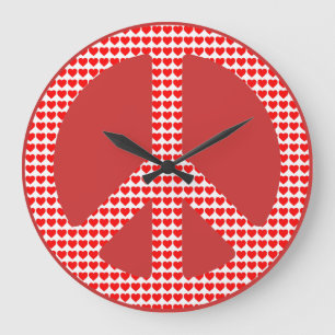Friedenssymbol Große Wanduhr