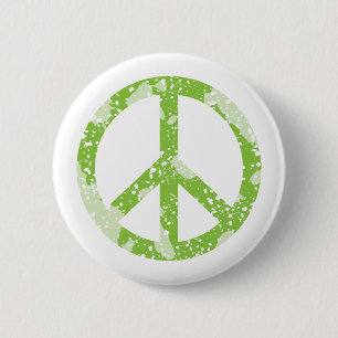 Friedenssymbol (grün) button