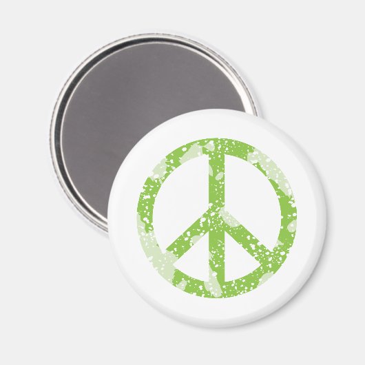 Friedenssymbol (grün) magnet (Vorderseite/Rückseite)