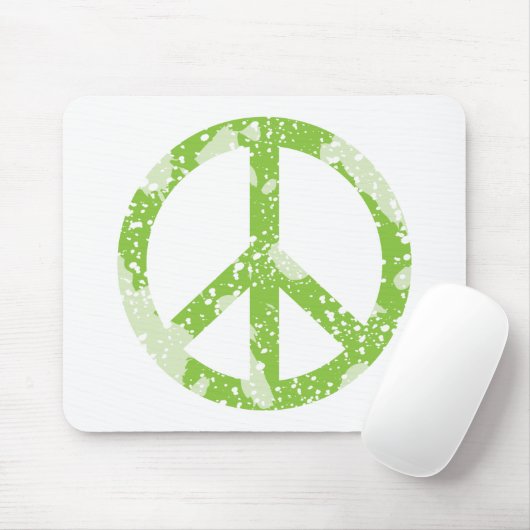 Friedenssymbol (grün) mousepad (Mit Mouse)