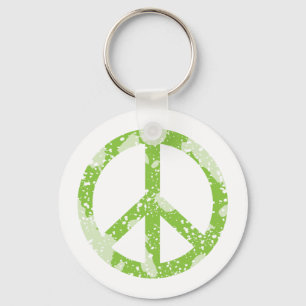 Friedenssymbol (grün) schlüsselanhänger