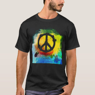 Friedenssymbol-heller FarbeBoho T - Shirt
