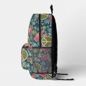 Friedenssymbol Hipster Pacifismus Zeichendesign Bedruckter Rucksack (Rechts)
