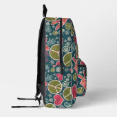 Friedenssymbol Hipster Pacifismus Zeichendesign Bedruckter Rucksack (Links)