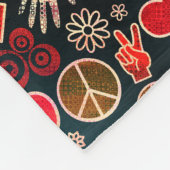 Friedenssymbol Hipster Pacifismus Zeichendesign Fleecedecke (Ecke)