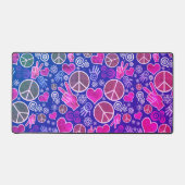 Friedenssymbol Hipster Pacifismus Zeichendesign ro Schreibtischunterlage (Vorderseite)