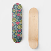 Friedenssymbol Hipster Pacifismus Zeichendesign Skateboard (Vorderseite)