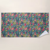 Friedenssymbol-Hipster-Pazifismus-Zeichen-Entwurf Strandtuch (Vorderseite)