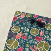 Friedenssymbol-Hipster-Pazifismus-Zeichen-Entwurf Strandtuch (Beispiel)