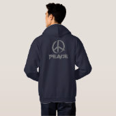 Friedenssymbol Hoodie (Schwarz voll)