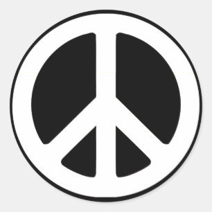 Friedenssymbol in Pink! Runder Aufkleber