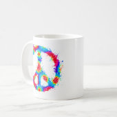 Friedenssymbol-Krawatten-Tinte Kaffeetasse (Vorderseite Links)