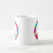 Friedenssymbol-Krawatten-Tinte Kaffeetasse (Mittel)