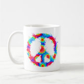Friedenssymbol-Krawatten-Tinte Kaffeetasse (Links)