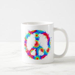 Friedenssymbol-Krawatten-Tinte Kaffeetasse