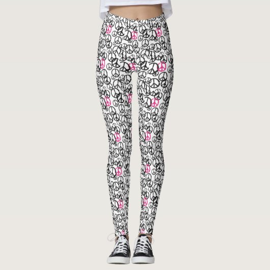 Friedenssymbol Leggings (Vorderseite)