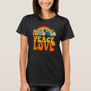 FRIEDENSSYMBOL LIEBE 60er 70er Tie Dye Hippie Hall T-Shirt