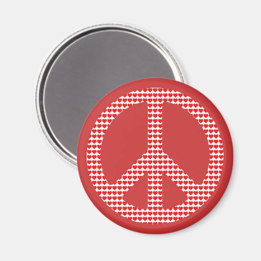 Friedenssymbol Magnet (Vorderseite/Rückseite)