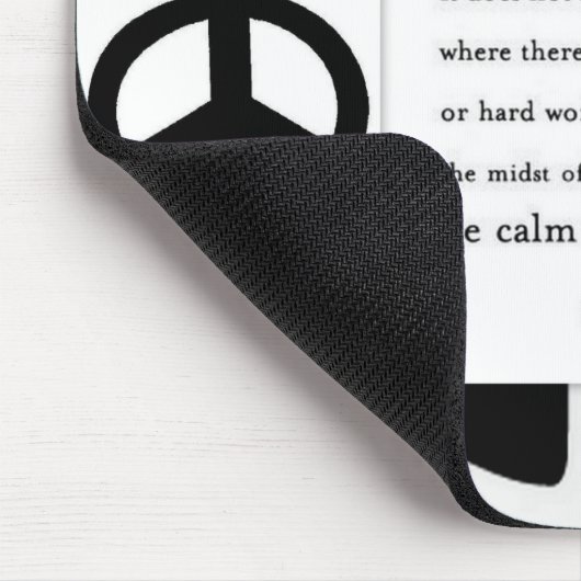 Friedenssymbol-Mausunterlage Mousepad (Ecke)