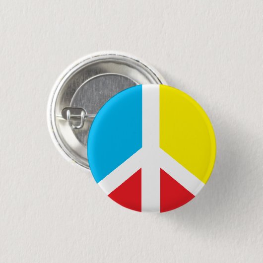 Friedenssymbol Mini-Knopf Button (Vorne & Hinten)
