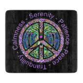 Friedenssymbol mit Baum des Lebens und der Schneidebrett (Vorderseite)