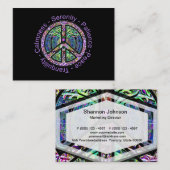 Friedenssymbol mit Frieden, Harmonie, Balance Visitenkarte (Vorne/Hinten)