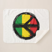 Friedenssymbol mit Reaggae-Stil Sherpadecke (Vorderseite (Horizontal))