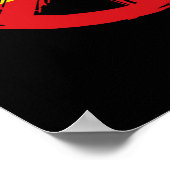 Friedenssymbol mit Reggae-Farben Poster (Ecke)