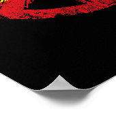 Friedenssymbol mit Reggae-Farben Poster (Ecke)