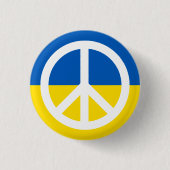 Friedenssymbol mit ukrainischer Flagge gegen den K Button (Vorderseite)
