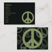 Friedenssymbol - mollig visitenkarte (Vorne/Hinten)