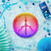 Friedenssymbol Pappteller (Party)