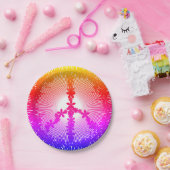 Friedenssymbol Pappteller (Party)